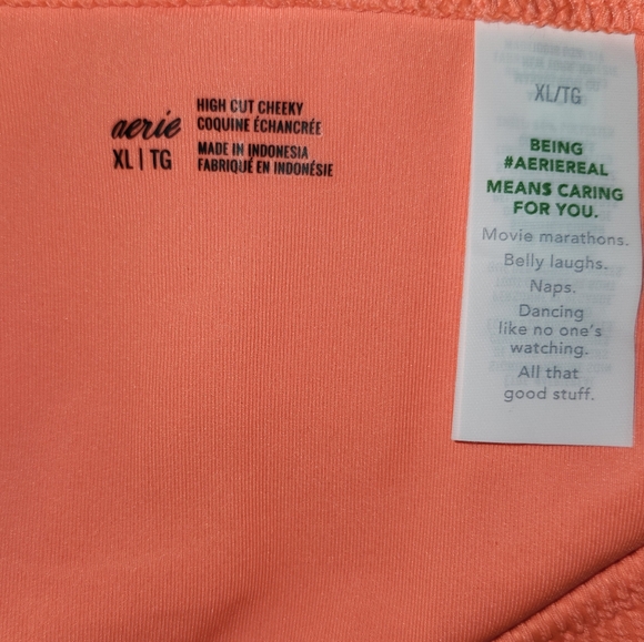 NWT Aerie 3 Pieces Ribbed Ruffled Swim Colorful XL - Picture 6 of 7